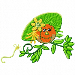 Flowers And Tree Embroidery Design 11